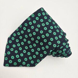 Santostefano Blue Green Circles 62" Silk Tie